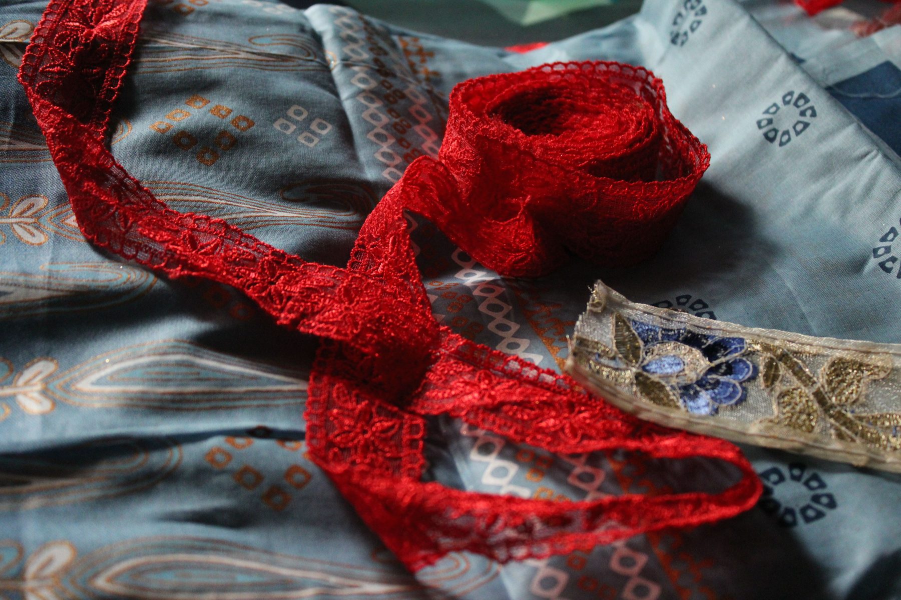 Colored lace and trim sourcing