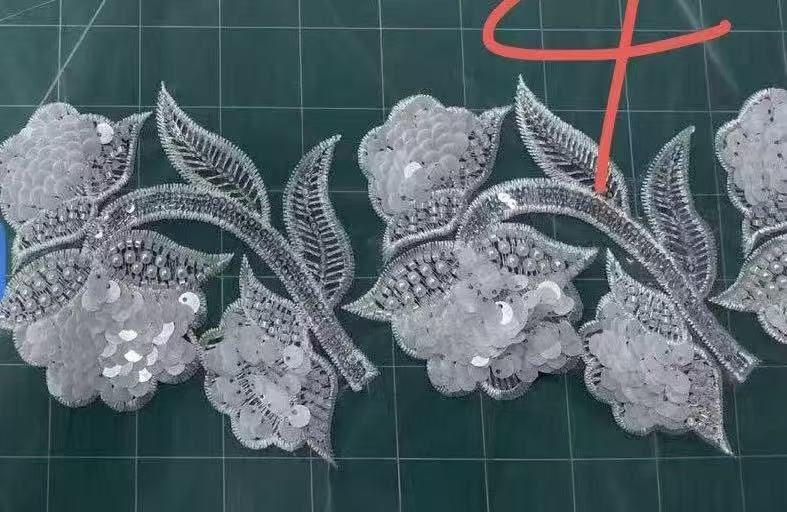 Floral embroidery trims